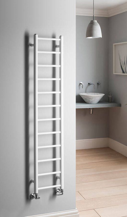 Sapho Handdoekradiator Dina Recht 30x174 cm Mat Wit