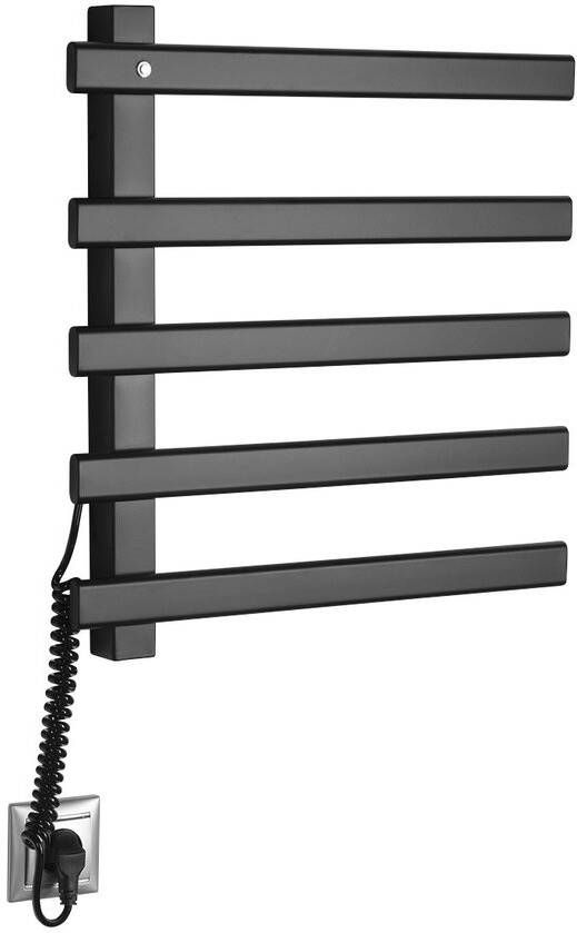 Sapho Elcor elektrische handdoekradiator 48x52 mat zwart