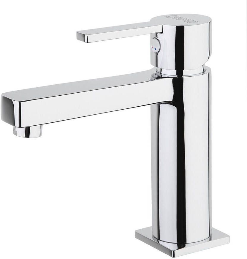 Sapho Wastafelmengkraan Espada 1-hendel Recht 15 cm met Clickwaste Chroom