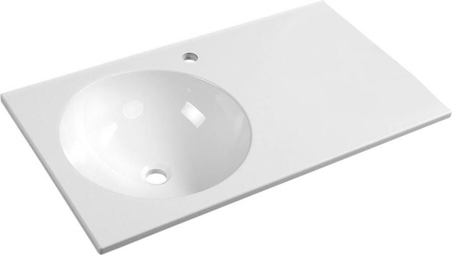 Sapho Juno wastafel links 80x47cm wit