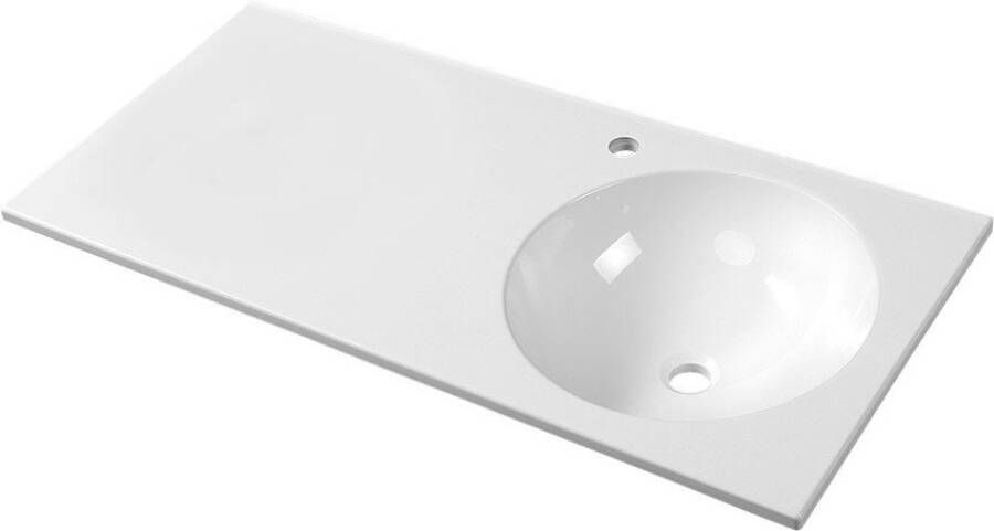 Sapho Juno wastafel rechts 100x47cm wit