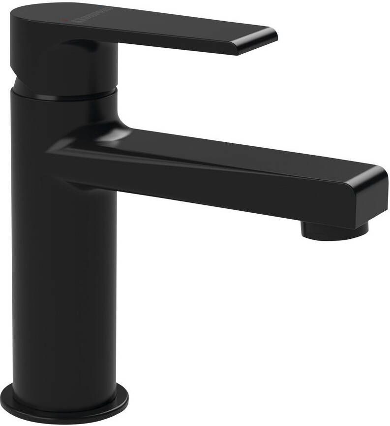 Sapho Wastafelmengkraan Kai 1-hendel Recht 15.1 cm Mat Zwart