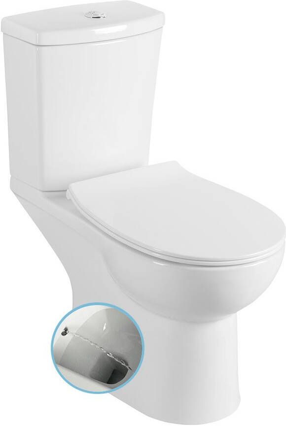 Sapho Kairo Toiletcombinatie met bidet P-sifon incl. spoelsysteem