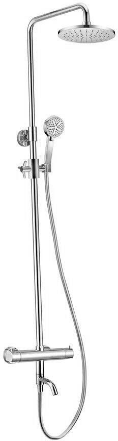 Sapho Regendouche Opbouwset Kimura Douche Bad Chroom (incl. thermostatische kraan)