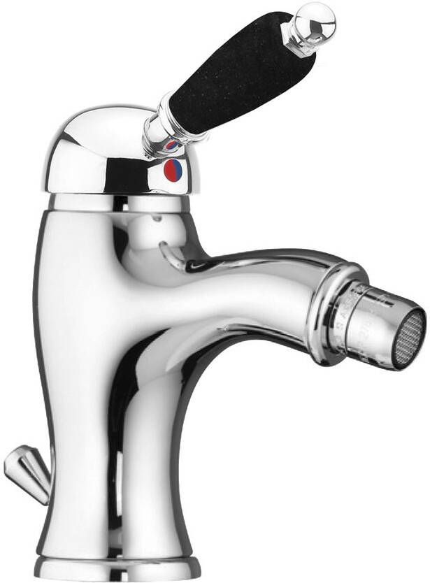 Sapho Kirké bidet wastafelmengkraan chroom inclusief pop-up waste zwart