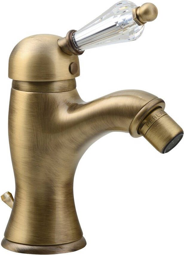 Sapho Bidetmengkraan Kirké Retro Kristal 1-hendel Gebogen 18.2 cm Brons (incl. clickwaste)