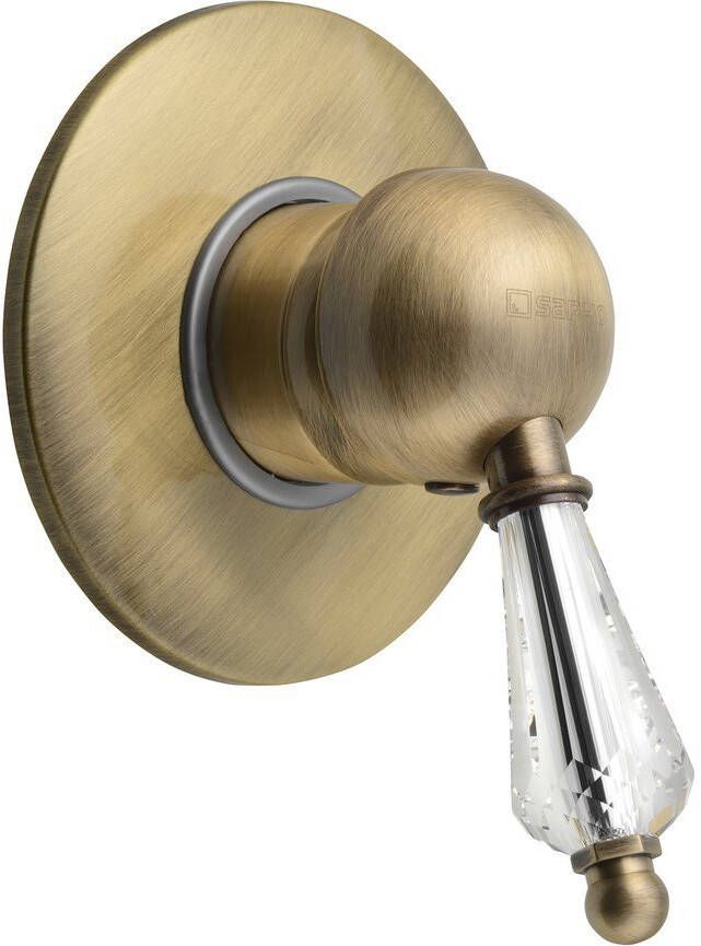 Sapho Douchekraan Inbouw Kirké Crystal Mengkraan Retro Afbouwdeel 1-weg Brons (incl. inbouwdeel)