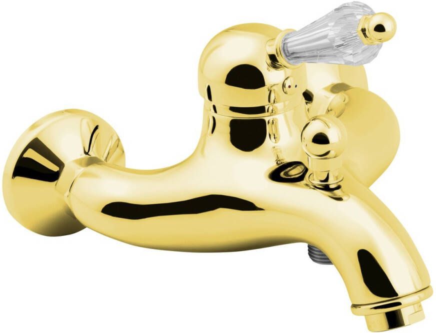 Sapho Opbouw Badkraan Kirké Mengkraan Retro Kristal 1-hendel 11.5 cm Goud