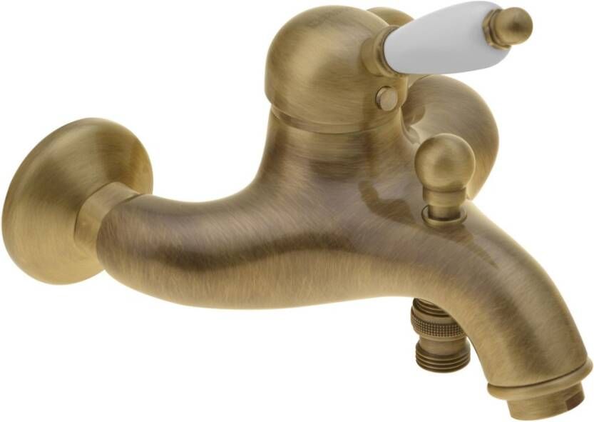Sapho Opbouw Badkraan Kirk� Mengkraan Retro Wit 1-hendel 11.5 cm Brons