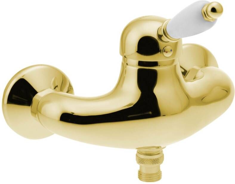 Sapho Opbouw Douchekraan KirkÃ© Mengkraan Retro Wit 1-hendel Goud