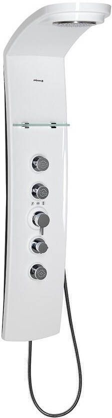 Sapho Douchepaneel Luk 130x25 cm Thermostatisch Wandgemonteerd Wit