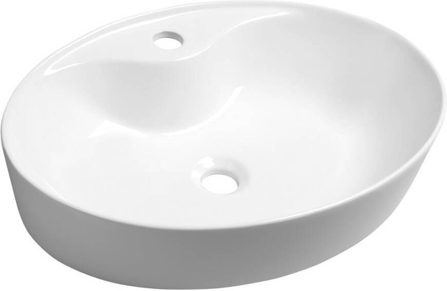 Sapho Waskom Mariana Ovaal 58x41.5x14 cm Keramiek Wit