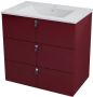 Sapho Mitra Badkamermeubel 75 5x70x46cm bordeaux rood - Thumbnail 3