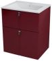 Sapho Mitra Badkamermeubel keramiek MDF 60x45x70 bordeaux rood - Thumbnail 1