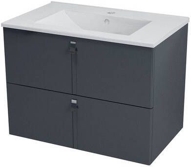 Sapho Mitra Badkamermeubel keramiek MDF 75x45x55 antraciet