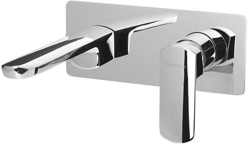 Sapho Wastafelmengkraan Inbouw Mixona 1-hendel Uitloop Recht 17.6 cm Chroom