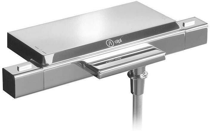 Sapho Opbouw Badkraan Notos Thermostaatkraan Waterval 2-knop 14.6 cm Chroom (incl. zeephouder)