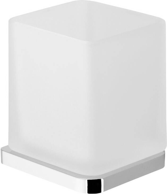 Sapho Bekerhouder Olymp Hangend Chroom Melkglas