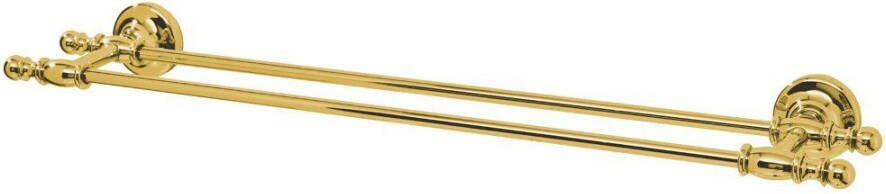 Sapho Dubbele Handdoekhouder Perla 64.5 cm Goud