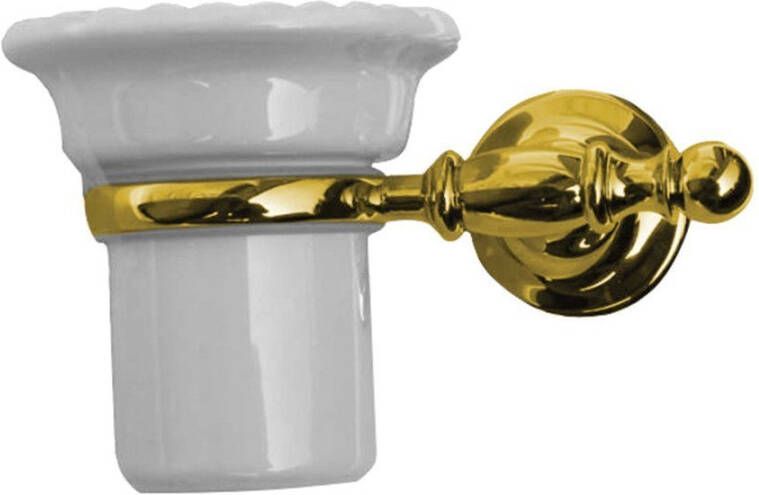 Sapho Bekerhouder Perla Hangend 5.5x15 cm Goud Wit