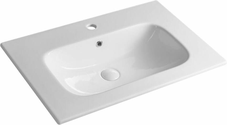 Sapho Piedra Keramische wastafelmeubel wastafel 71x46 5cm wit