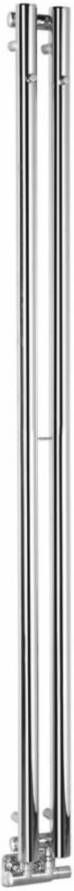 Sapho Designradiator Pilon Recht 12.2x180 cm 310W incl. 4 Haken Chroom - Foto 1