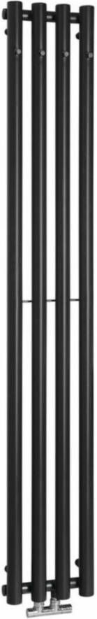 Sapho Designradiator Pilon Recht 27x180 cm 660W incl. 4 Haken Zwart Mat - Foto 1