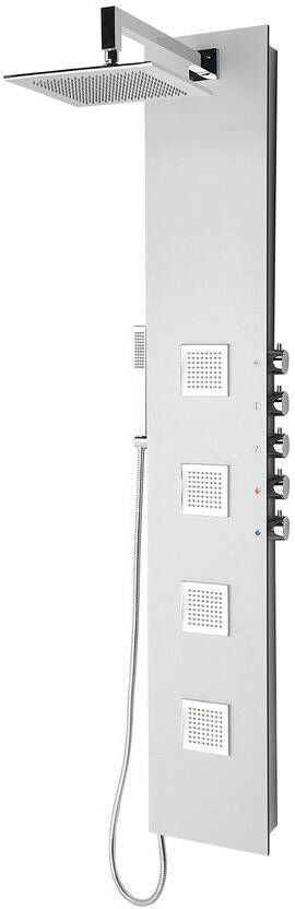 Sapho Douchepaneel 5Side 155x25 cm Mengkraan Vierkant Aluminium