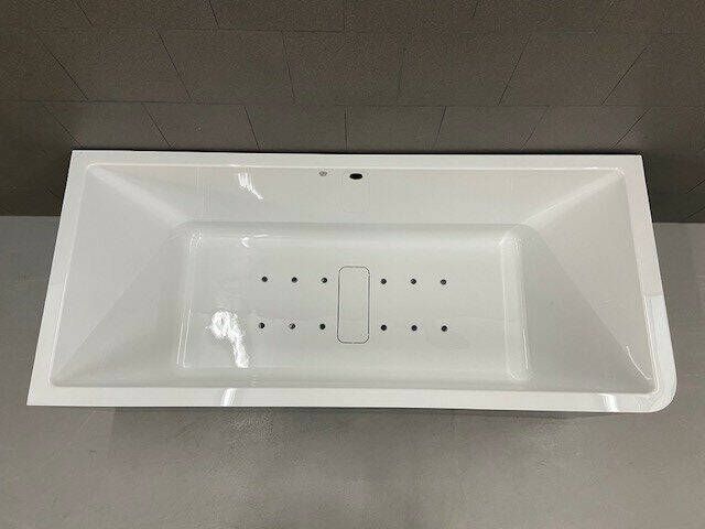 Polysan Monolith hoek bubbelbad links 175x75 zwart wit black tinn