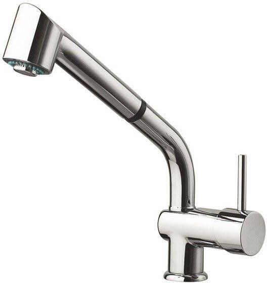 Sapho Keukenmengkraan Rhapsody 1-hendel 22.5 cm met Uittrekbare Spray Chroom