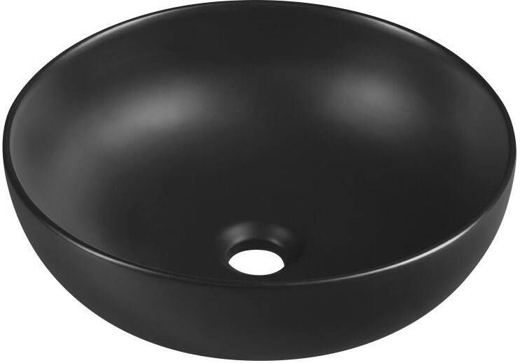 Sapho Opbouw waskom Rondane 40x40x14 cm Keramiek Mat Zwart