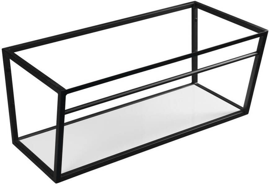 Sapho Ophangbeugel SKA Industrial voor Wastafelblad MA090 90 cm met MDF plank Mat Zwart