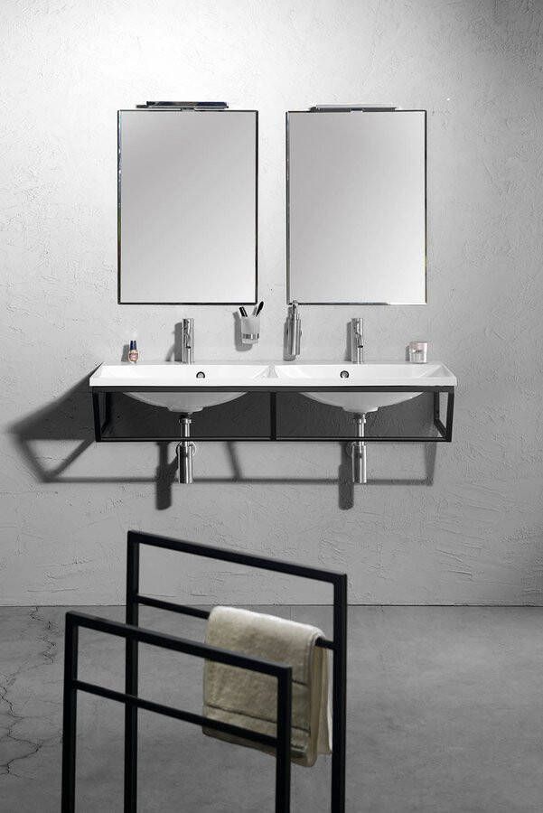 Sapho SKA Moderno complete badkamermeubel met frame 120 mat zwart