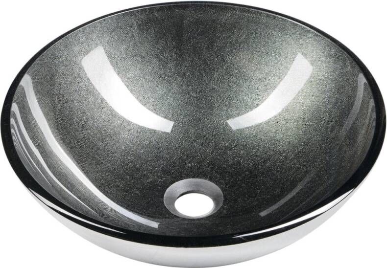 Sapho Waskom Beauty Rond 42 cm Metallic Donker Grijs