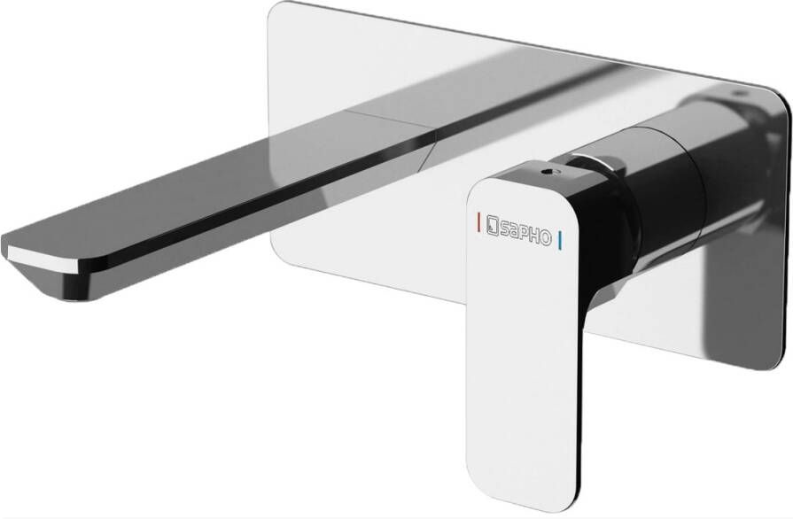 Sapho Wastafelmengkraan Inbouw Spy 1-hendel Uitloop Recht 19 cm Chroom