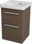 Sapho Theia Hori Badkamermeubel keramiek 46 cm donker bruin - Thumbnail 1