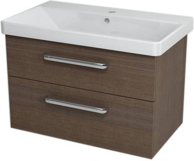 Sapho Theia hori Badkamermeubel keramiek 75 cm donker bruin