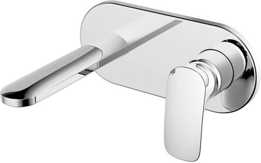 Sapho Wastafelmengkraan Inbouw Timea 1-hendel Uitloop Recht 19 cm Chroom