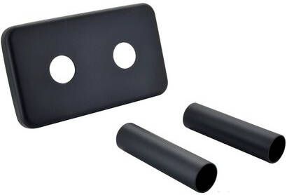Sapho Twin handdoekradiator Pipe Cover mat zwart