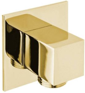 Sapho vierkante handdouche aansluiting 5x5cm goud