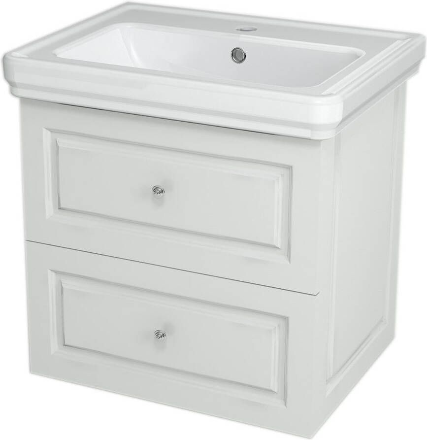 Sapho Violeta badmeubel 53 5x52x42 5cm semi glanzend wit