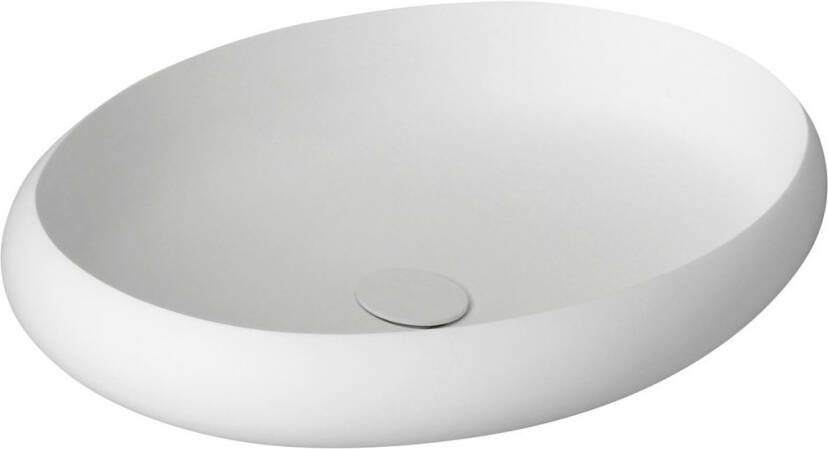 Sapho Waskom Thin Ovaal 60x40x11.2 cm Solid Surface Wit