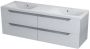 Sapho Wave Double Vanity Unit 150x50x48cm wit zilver eiken excl. wastafel - Thumbnail 2