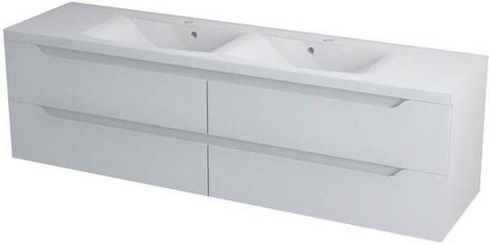 Sapho Wave II Badkamermeubel marmer MDF 180 cm wit