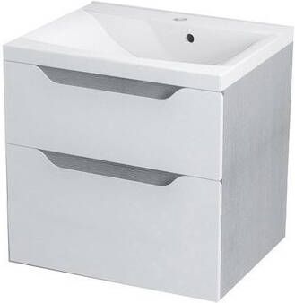 Sapho Wave II Badkamermeubel marmer MDF 60 cm wit licht grijs