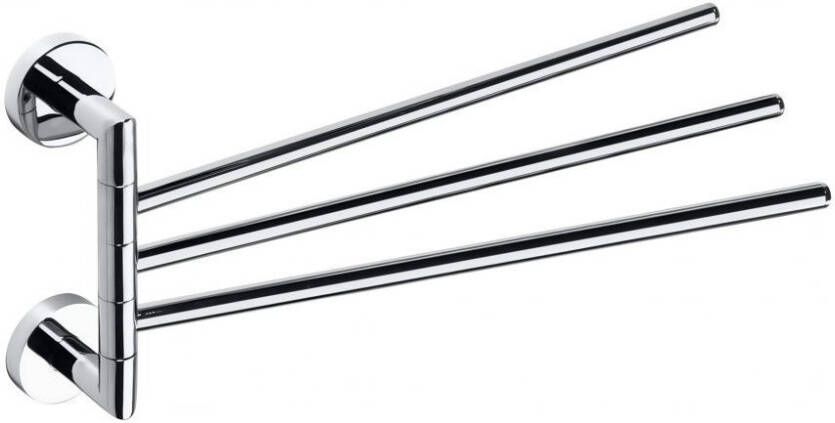 Sapho Drievoudige Handdoekhouder X-Round Draaibaar 45 cm Chroom