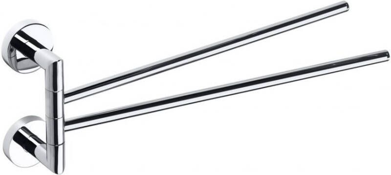 Sapho Dubbele Handdoekhouder X-Round Draaibaar 45 cm Chroom