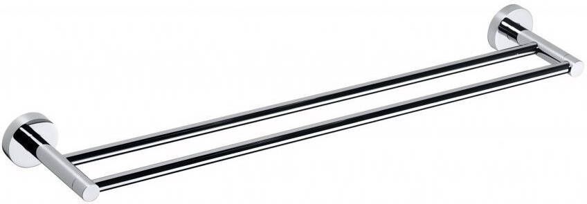 Sapho Dubbele Handdoekhouder X-Round Hangend 65.5 cm Chroom