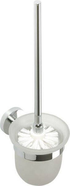 Sapho Toiletborstelhouder X-Round Hangend 11x39 cm Chroom Melkglas
