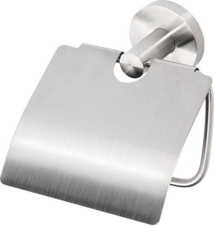 Sapho Toiletrolhouder X-Steel 13.5x16 cm met Klep Geborsteld RVS